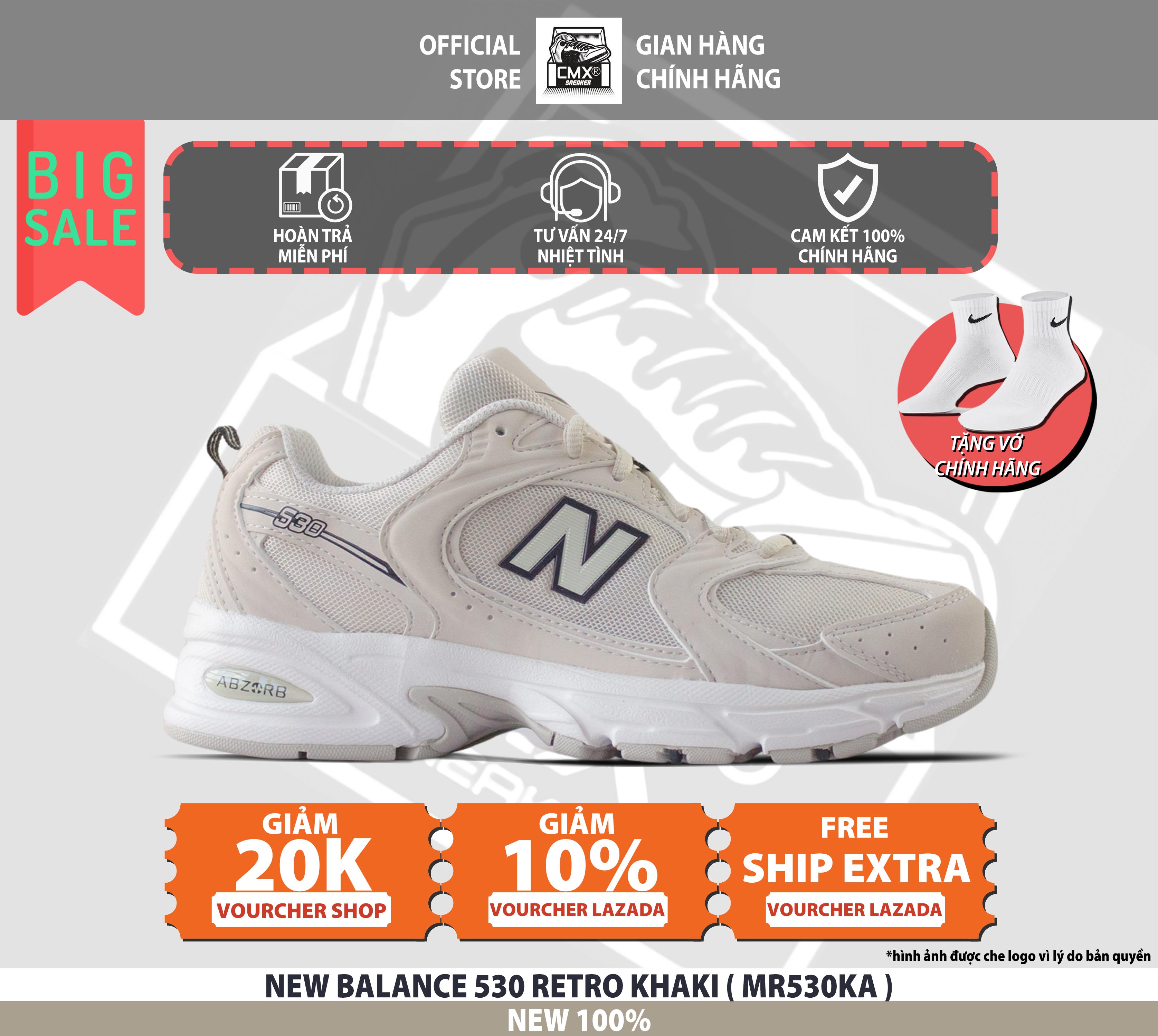 Giày new balance 530 retro khaiki - hàng chính hãng 100%