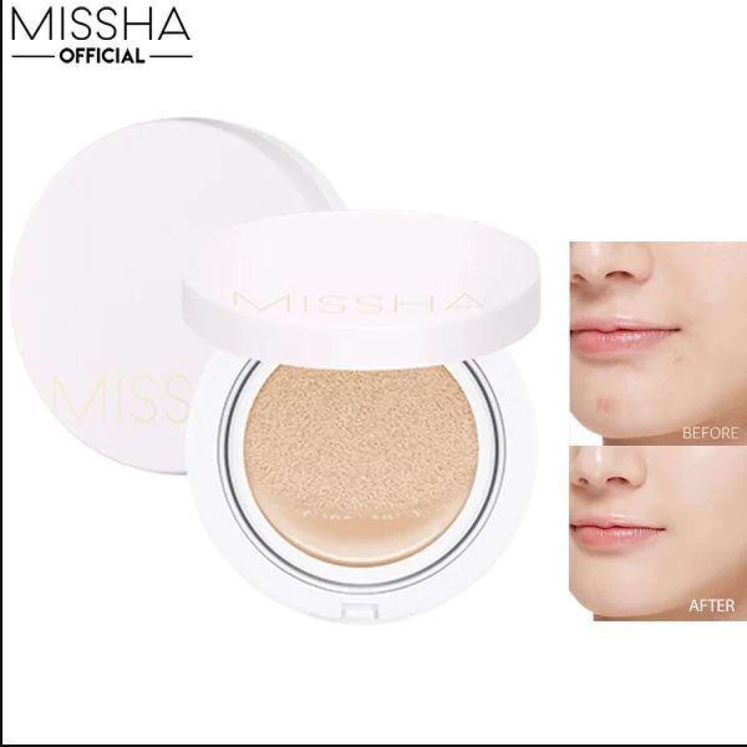Phấn nước che khuyết điểm, kiềm dầu missha magic cushion cover lasting spf50+/pa+++ 15g