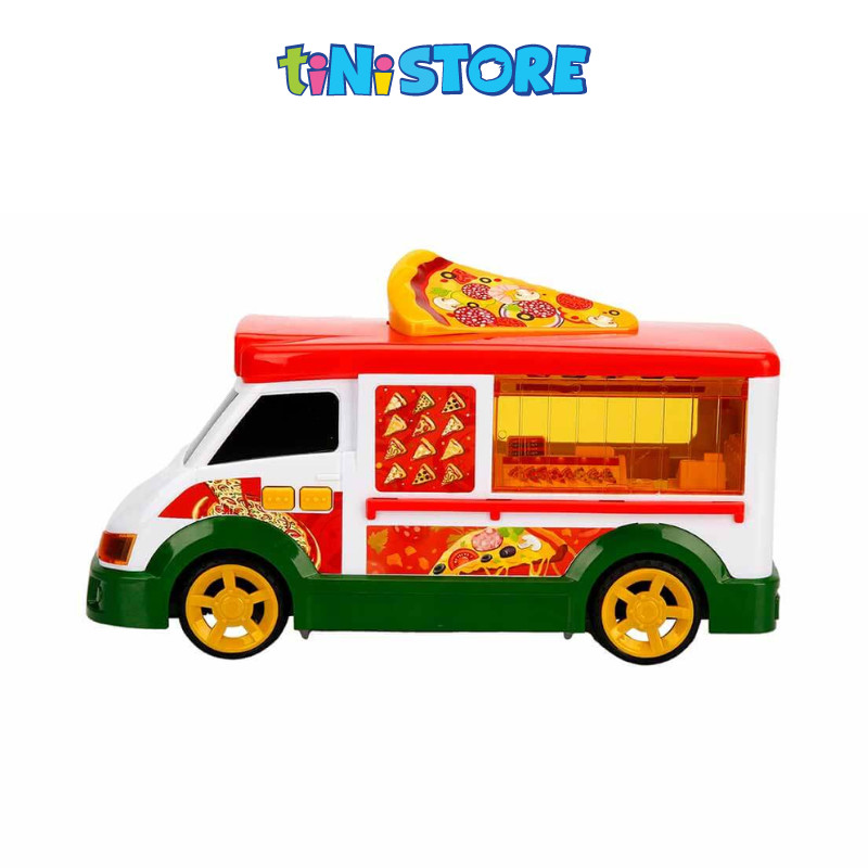 tiNiStore-Đồ chơi xe bán pizza có âm thanh và đèn cỡ lớn Teamsterz