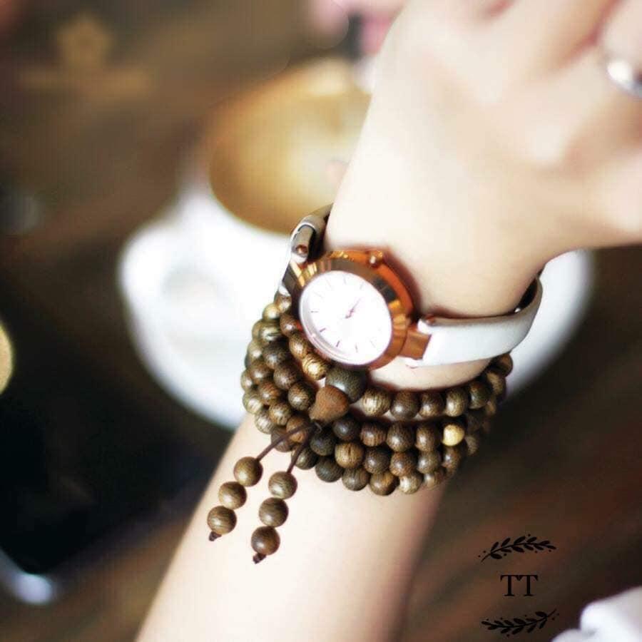Vòng trầm hương 108 hạt 6 ly