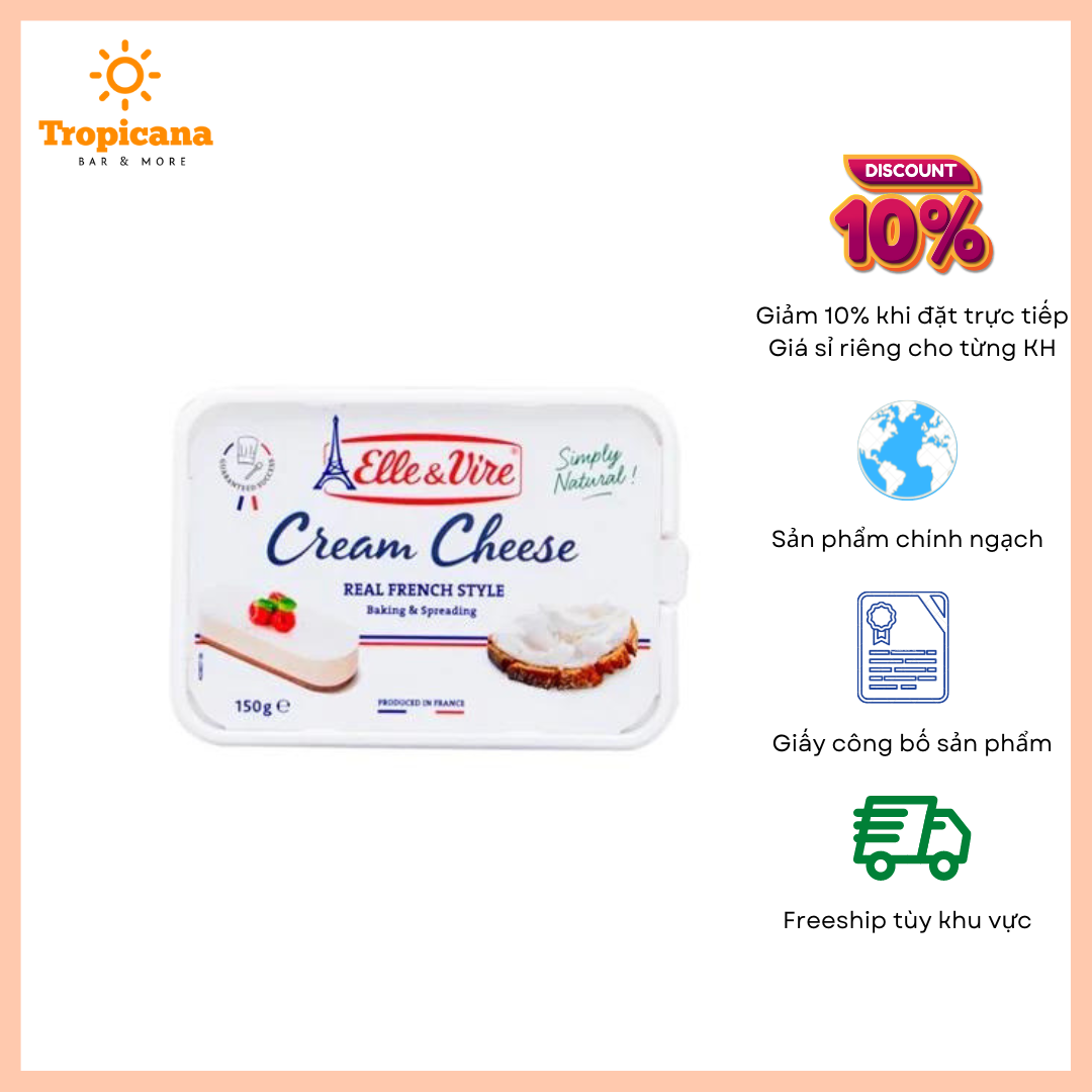 Cream cheese elle & vire 150g