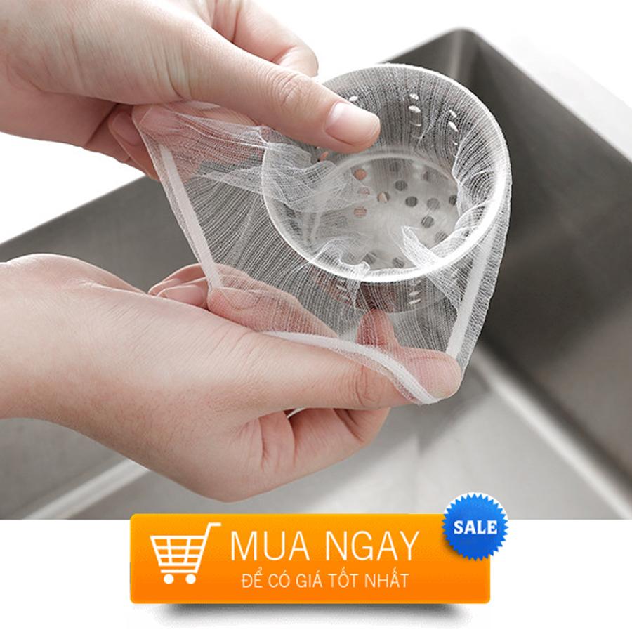 [Combo  300/100/50] Túi lưới lọc rác dùng cho bồn rửa bát, ống cống tránh tắc nghẽn ống nước dạng lưới - Combo 2 khăn lau đa năng - Ong Vàng 86
