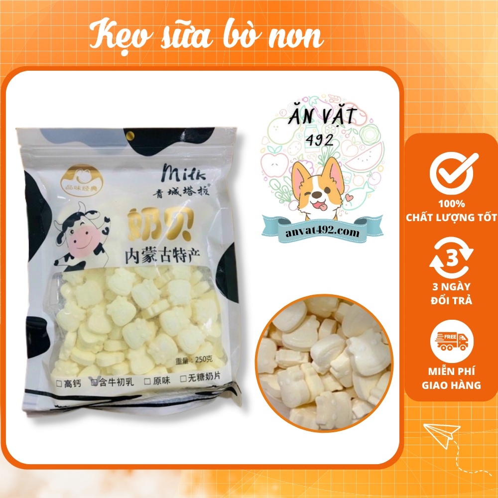 Kẹo Sữa Bò Non Nén Viên Nội Mông Cổ 250g - Ăn Vặt 492