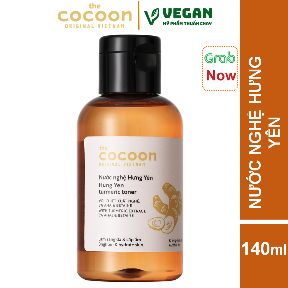 Toner Nước nghệ Hưng Yên cocoon 140ml da sáng mịn rạng rỡ
