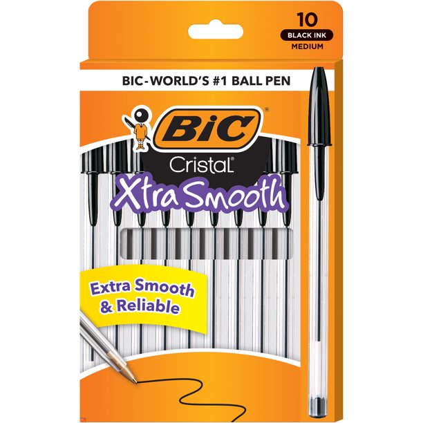 Bút Bi BIC Cristal Xtra Smooth Stic, 1.0 mm, 10 Cây