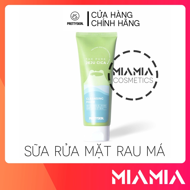 Sữa rửa mặt chiết xuất rau má jeju cica prettyskin giá sỉ chính hãng