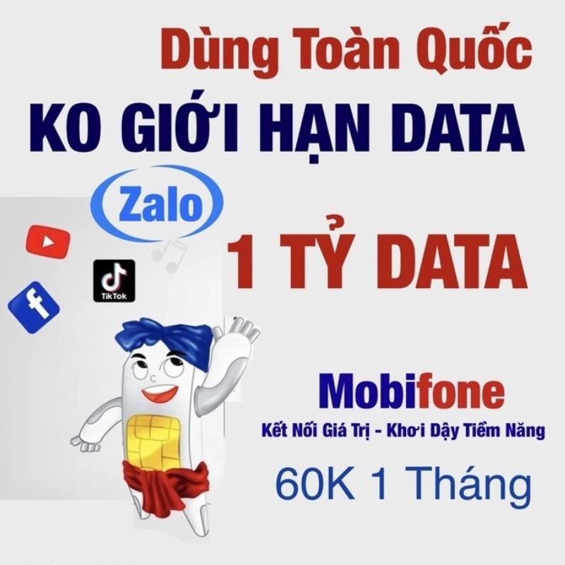 FREESHIP - CHƯA KÍCH HOẠT. Sim 4G Mobifone ED60 Mạng Không Giới Hạn Thả Ga Truy Cập