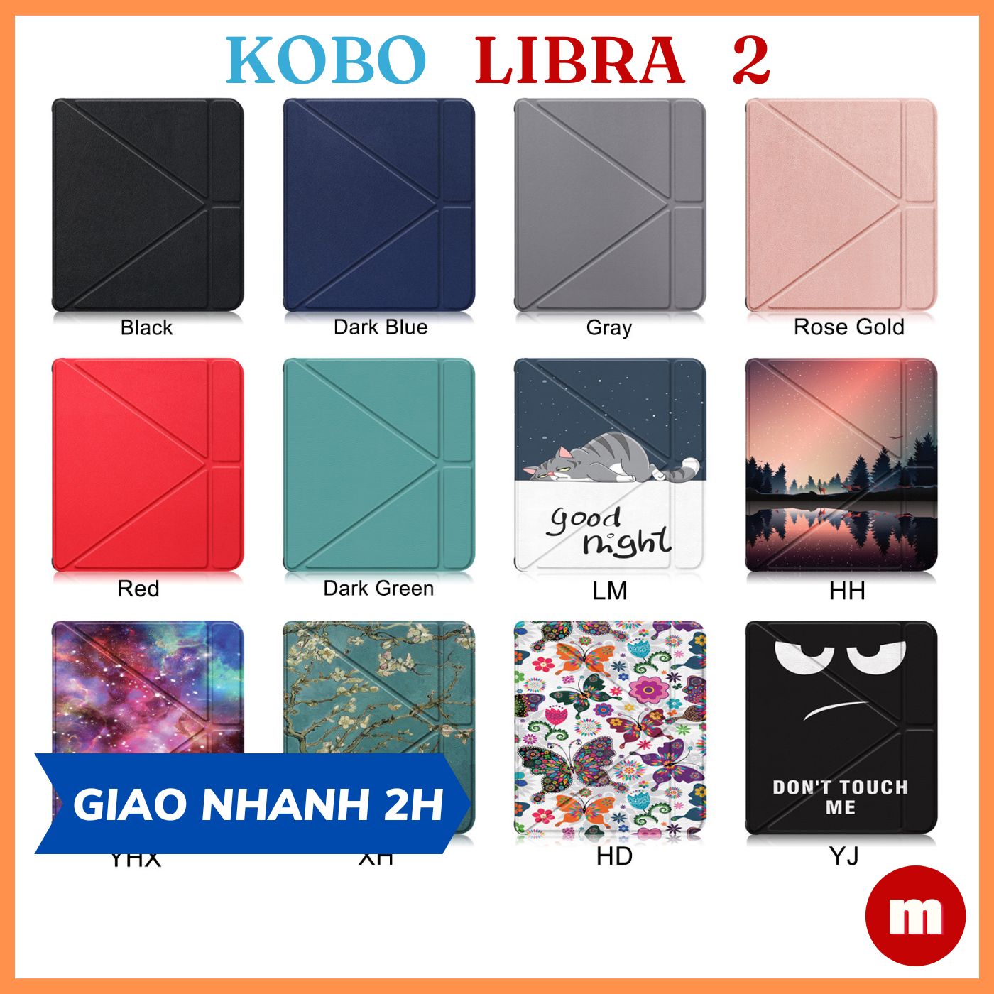 Bao da cover ốp lưng bảo vệ cho Kobo Libra 2 - smartcover tự động tắt mở, ốp dẻo dễ tháo lắp