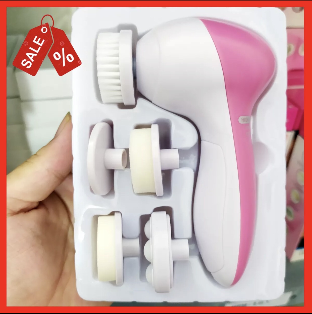 Máy Rửa Mặt 5In1 5 Chức Năng Làm Sạch Ra Giúp Lưu Thông Mạch Máu Giúp Da Sáng Khỏe