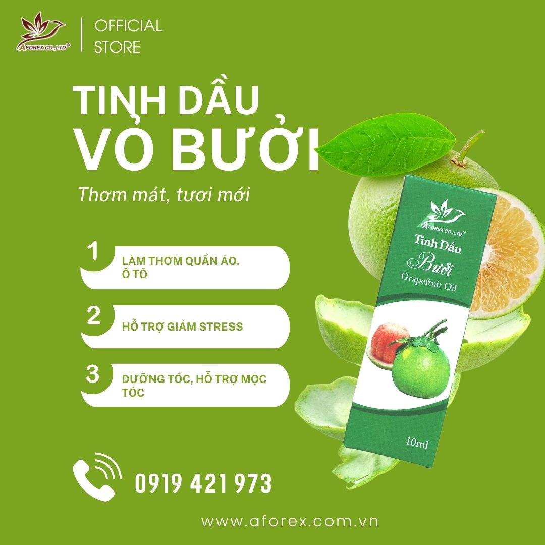 Tinh dầu Aforex Vỏ Bưởi 10ml, 50ml làm thơm phòng