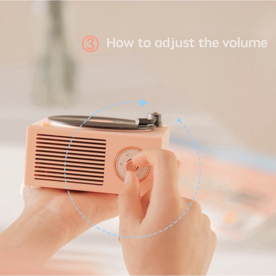 Retro Atom Vinyl Record Player Bluetooth Speaker Audio Desktop Wireless Multi-function Mini Portable Speaker Creative