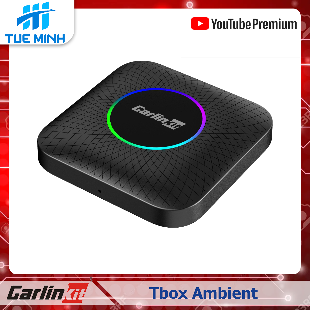 Android box ô tô carlinkit tbox ambient - cpu qcm6225 tích hợp đèn led