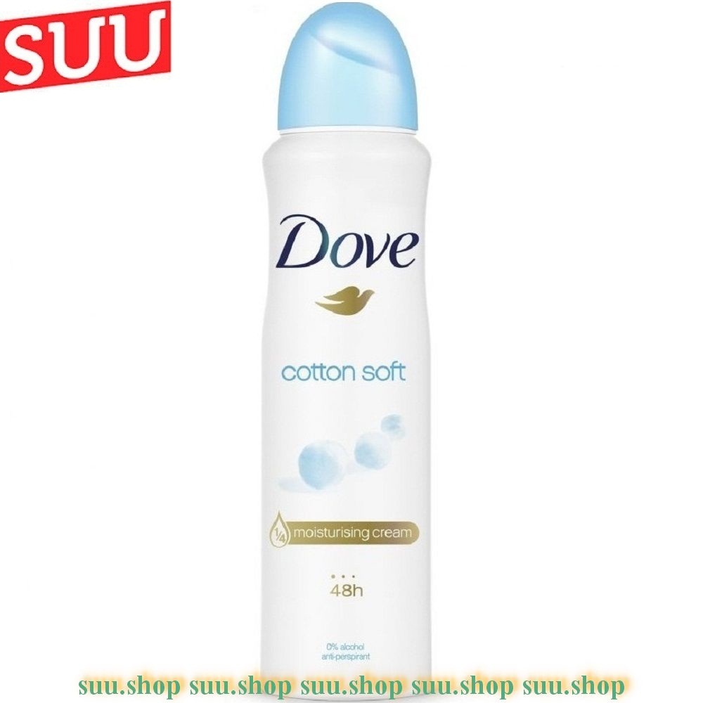 Xịt khử mùi dove cotton soft 48h 150ml