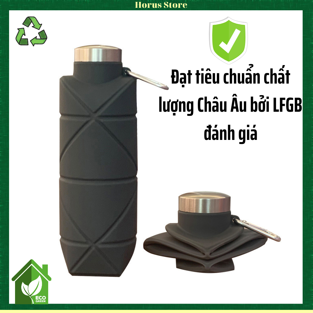 Bình Nước Gym Gấp Gọn Silicon 700ml Cao Cấp Cầm Tay Thông Minh Dễ Mang Đi Du Lịch Dã Ngoại - 2