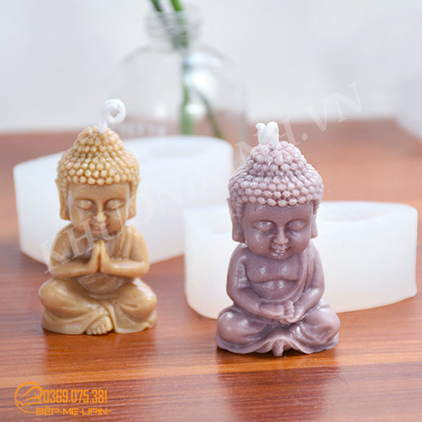 Khuôn rau câu silicon tượng phật Như Lai A Di Đà khuôn nến trang trí khuôn đổ rau câu