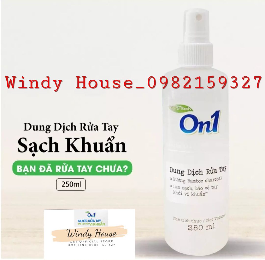 Dung dịch rửa tay khô on1 hương bamboo charcoal 250ml