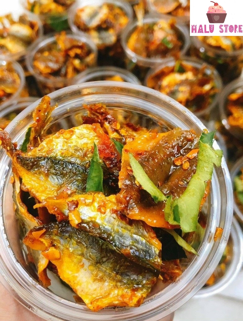 Cá chỉ vàng sốt cay lá chanh - hủ 300gram