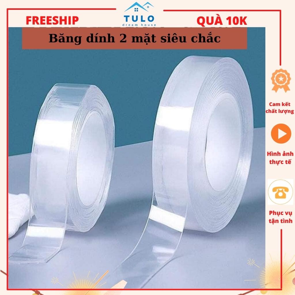 Băng dính 2 mặt đa năng trong suốt siêu dính