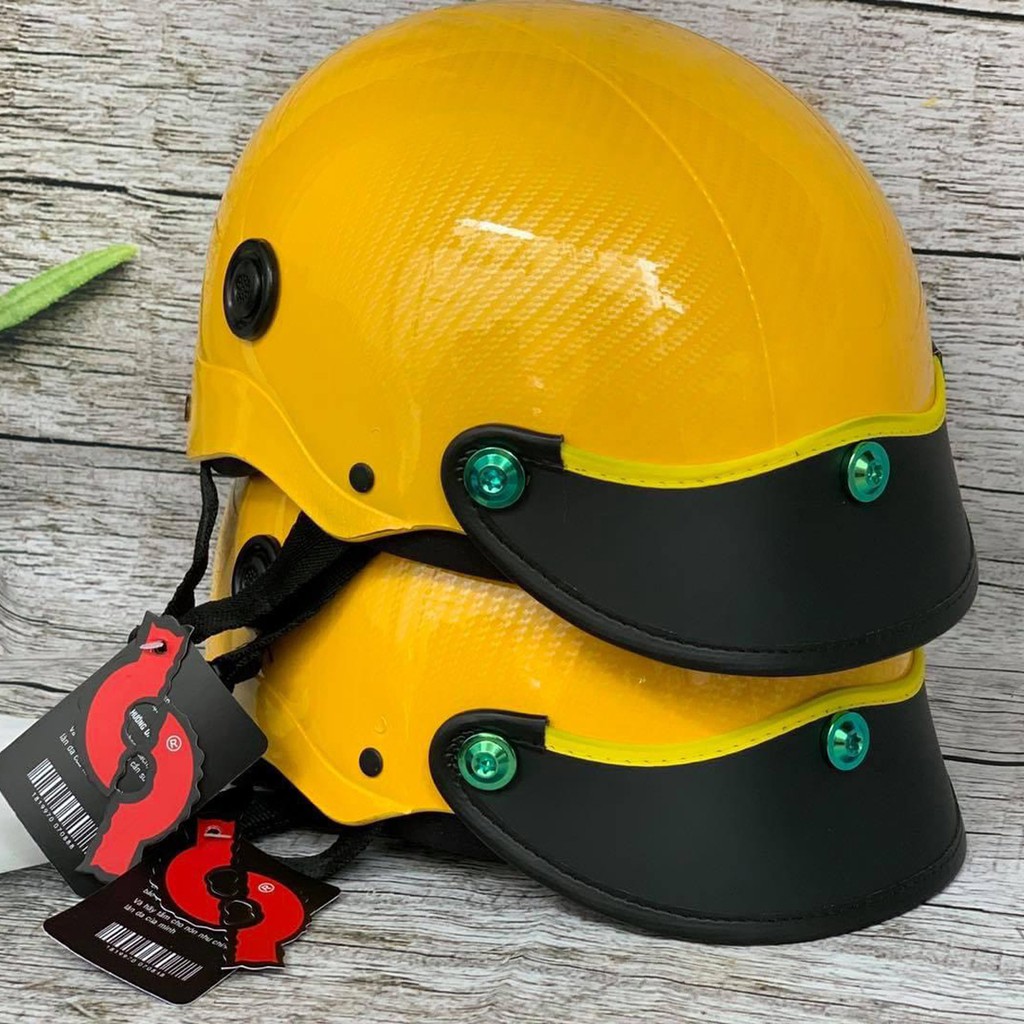 [HCM]Nón Cacbon Gắn Ốc Titan - Mũ Bảo Hiểm Nữa Đầu - Denali.vn