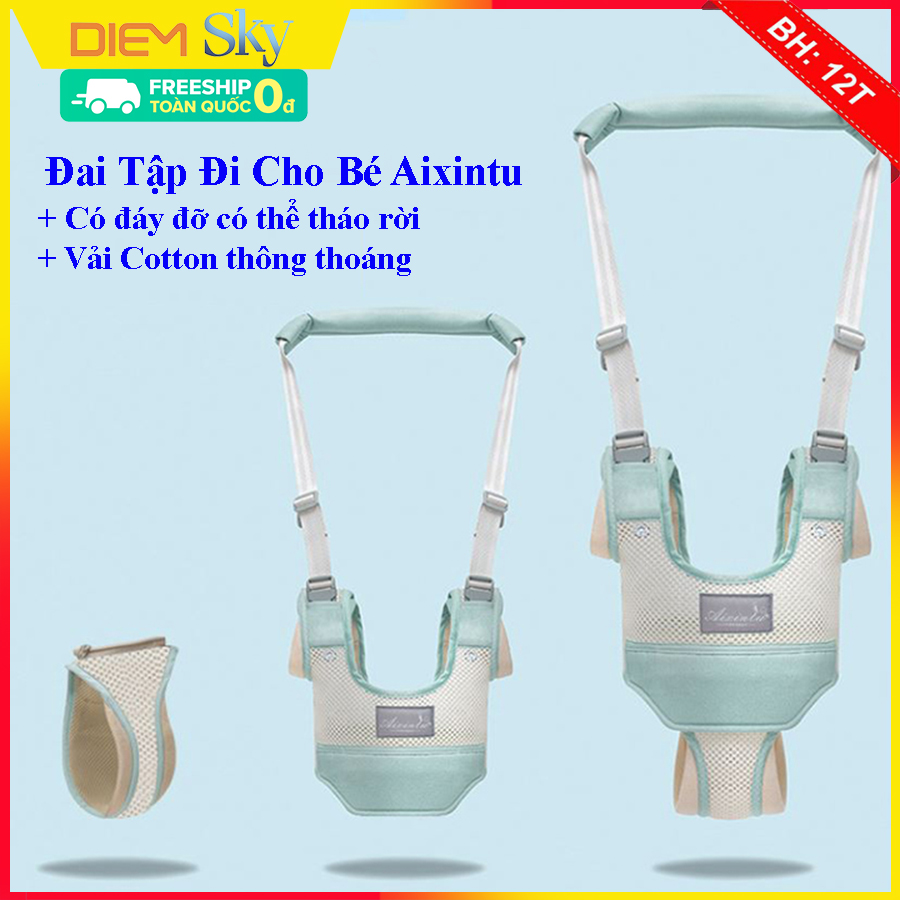 Đai tập đi an toàn cho bé Aixintu có đáy đỡ. Đai tập đi chất liệu vải Cotton polyesste cao cấp, an toàn cho bé phù hợp cho bé từ 5 tháng đến 3 tuổi