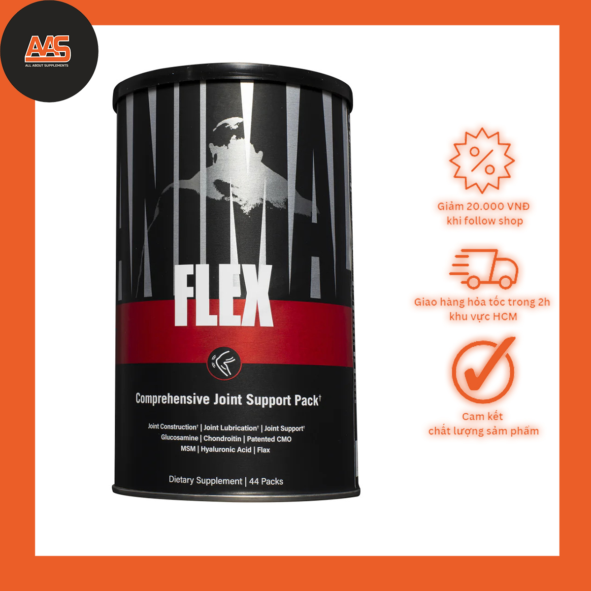 Joint support - animal - flex - 44 packs - hỗ trợ xương khớp - từ châu âu