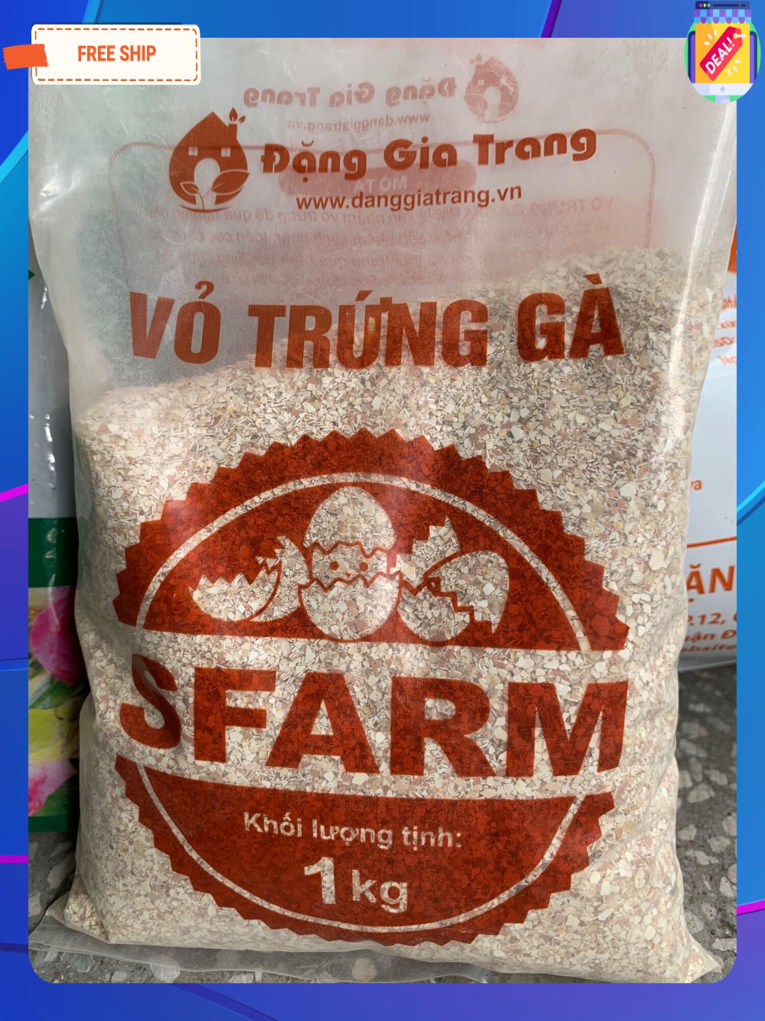 Vỏ trứng gà SFARM-túi 1kg - siêu phẩm cho cây trồng.