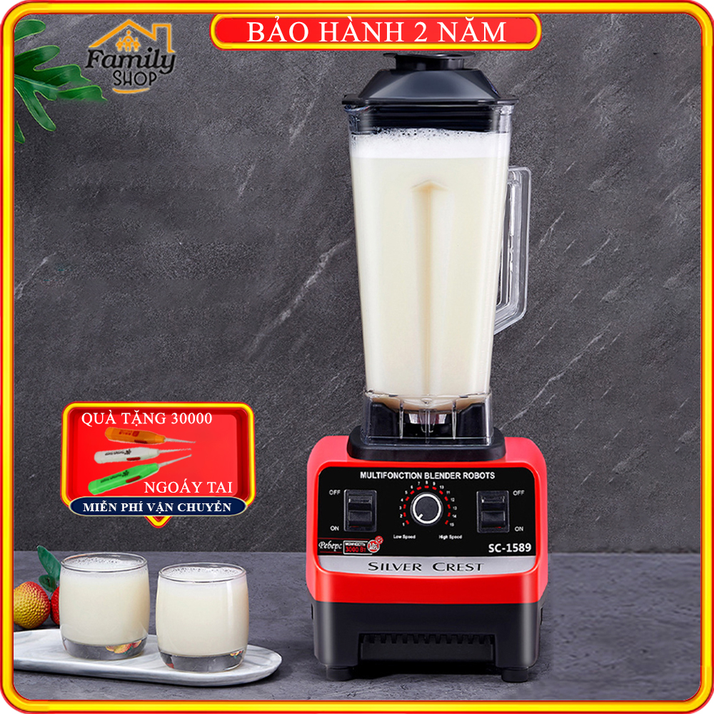 Máy xay đa năng, Máy xay sinh tố công nghiệp công suất lớn 3000W- dung tích 2.5l, chất liệu cao cấp an toàn khi sử dụng- Bảo hành 2 năm