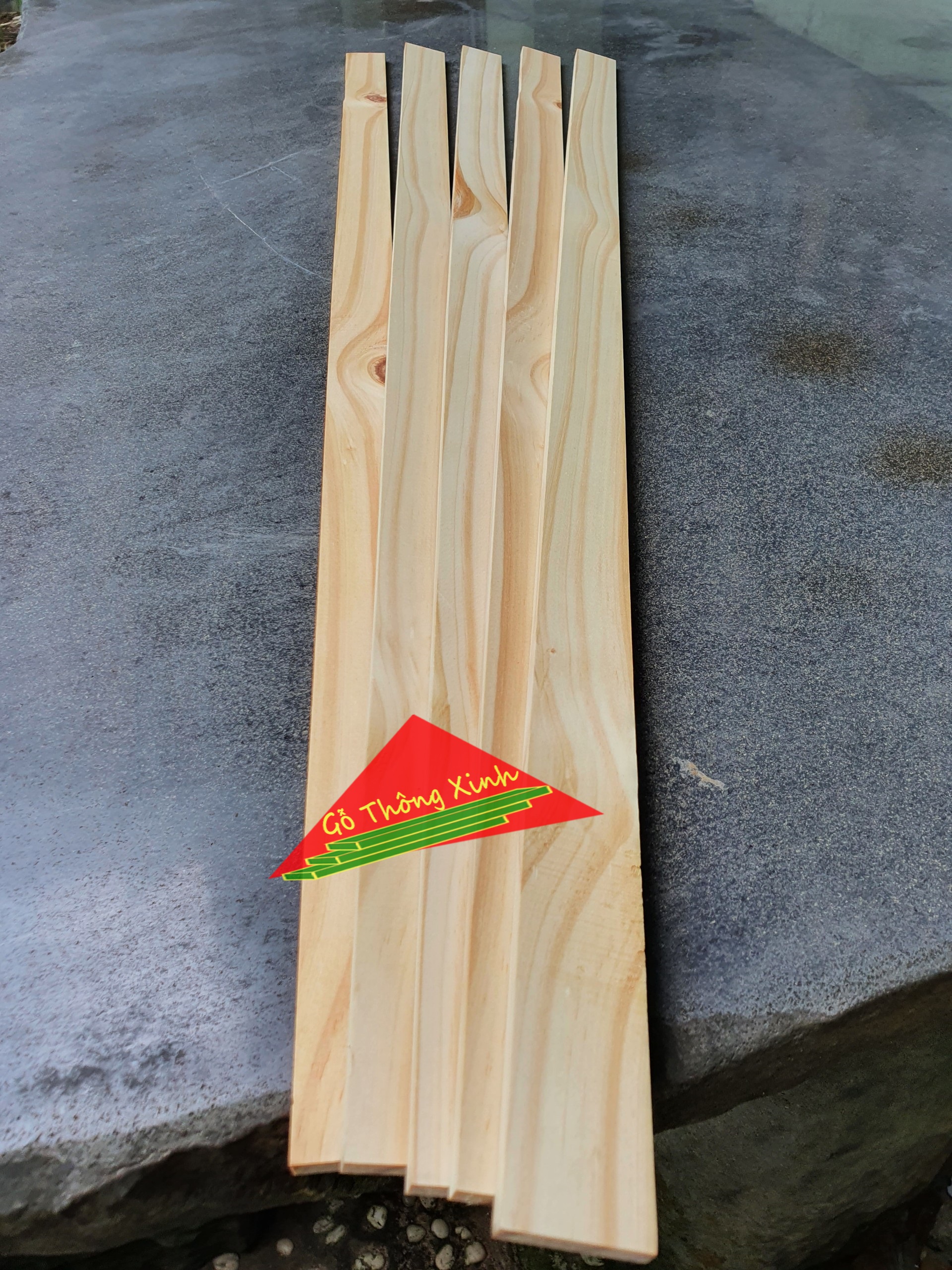 Bó 5 thanh gỗ thông dày 1cm rộng 3cm dài 80cm dùng làm nẹp chỉ, làm thùng gỗ decord, đóng chuồng thú cưng, DIY