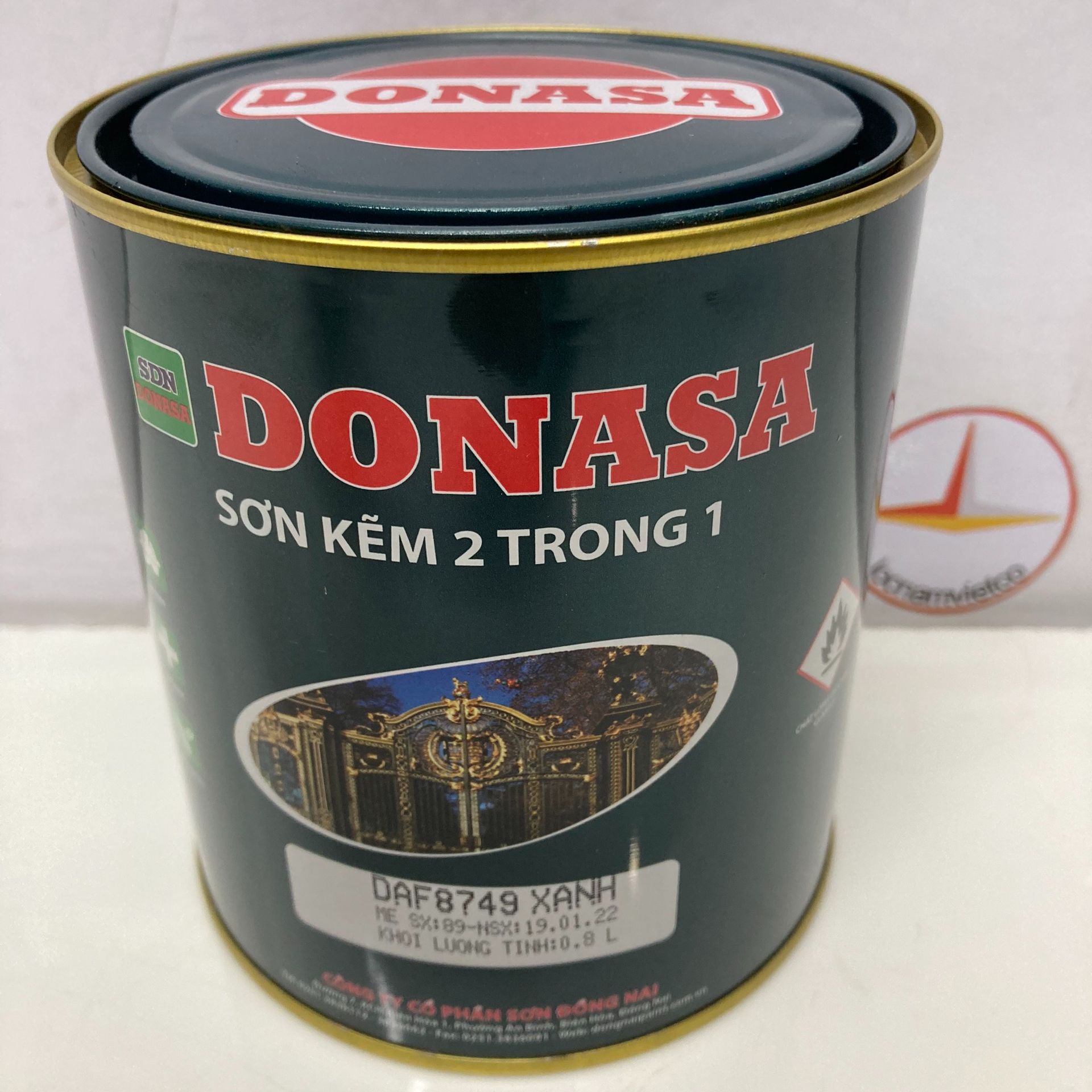 Sơn Sắt Kẽm Donasa 2 trong 1 màu DAF 8749 Xanh dương sáng (Yamaha) _ 800ml