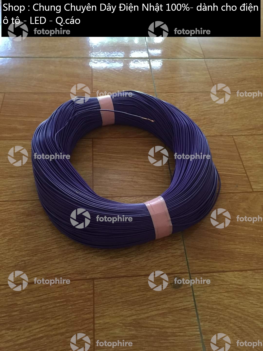 Dây điện nhật 0,5mm 100m màu tím