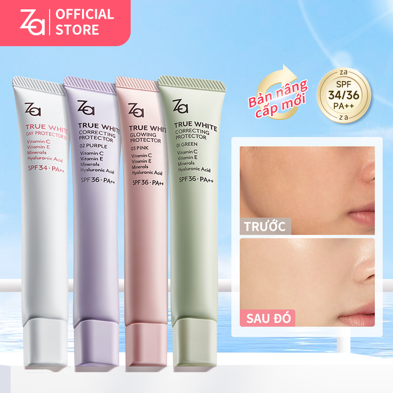 Za Makeup Primer Sơn lót Kem cô lập làm trắng da SPF36 PA++ kem lười dưỡng ẩm lâu dài
