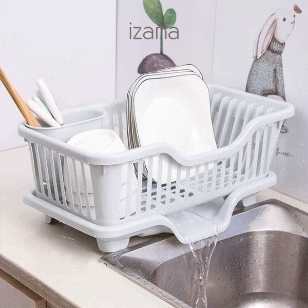 Kệ Nhựa - Rổ Nhựa - Khay Úp Chén Dĩa Thông Minh Có Khay Hứng Nước Và Thoát Nước Sạch Sẽ