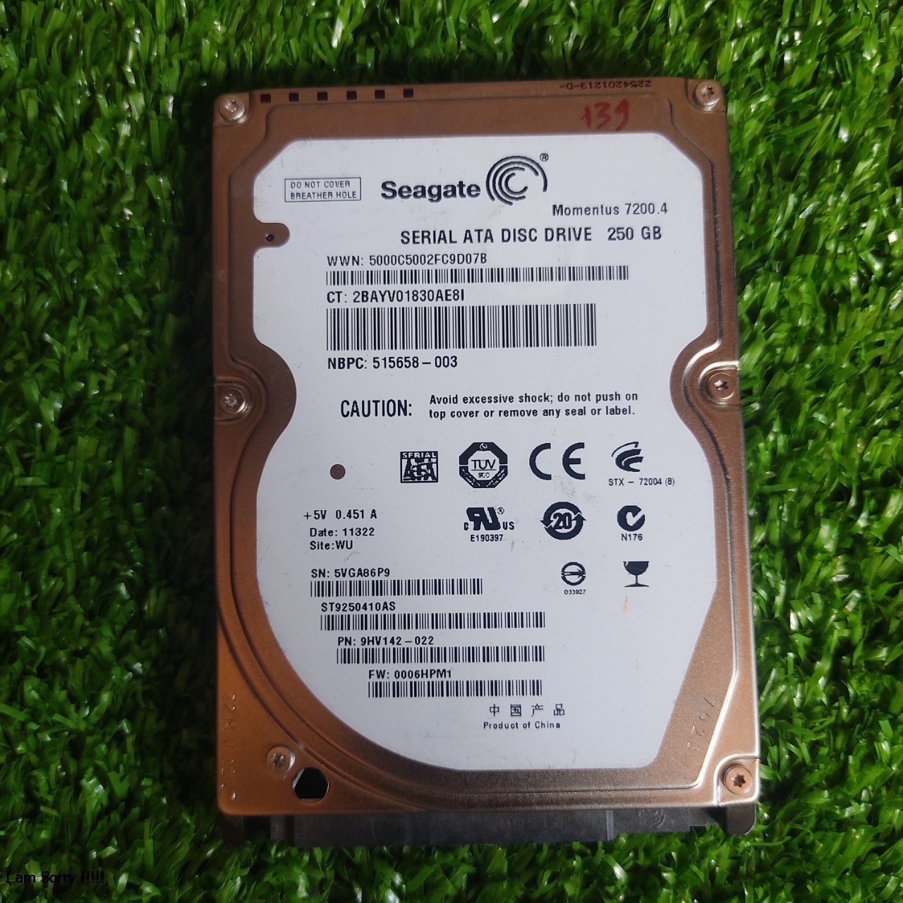 Ổ cứng hdd seagate 250gb dùng cho máy tính