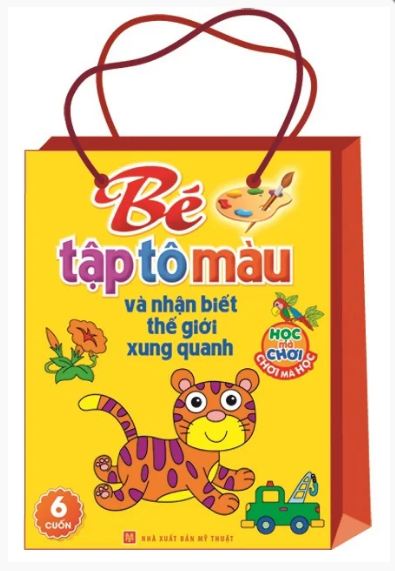 Sách: bé tập tô màu và nhận biết thế giới xung quanh
