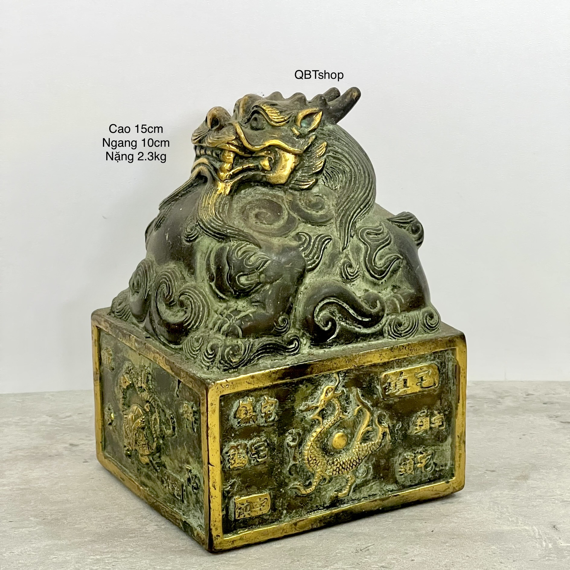 Ấn tỳ hưu lớn bằng đồng phong thuỷ