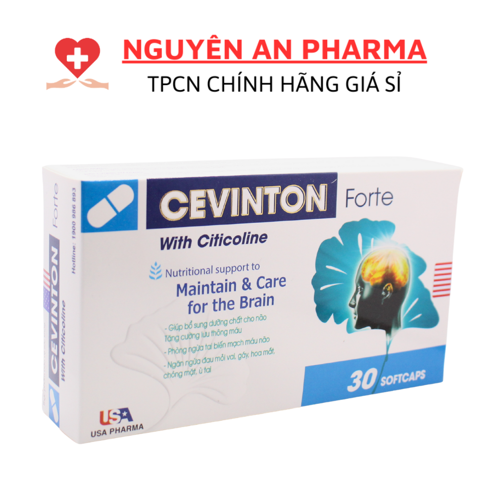 Hoạt huyết dưỡng não CEVINTON FORTE viên uống bổ não, tăng cường tuần hoàn não, giảm đau đầu - 30 Viên