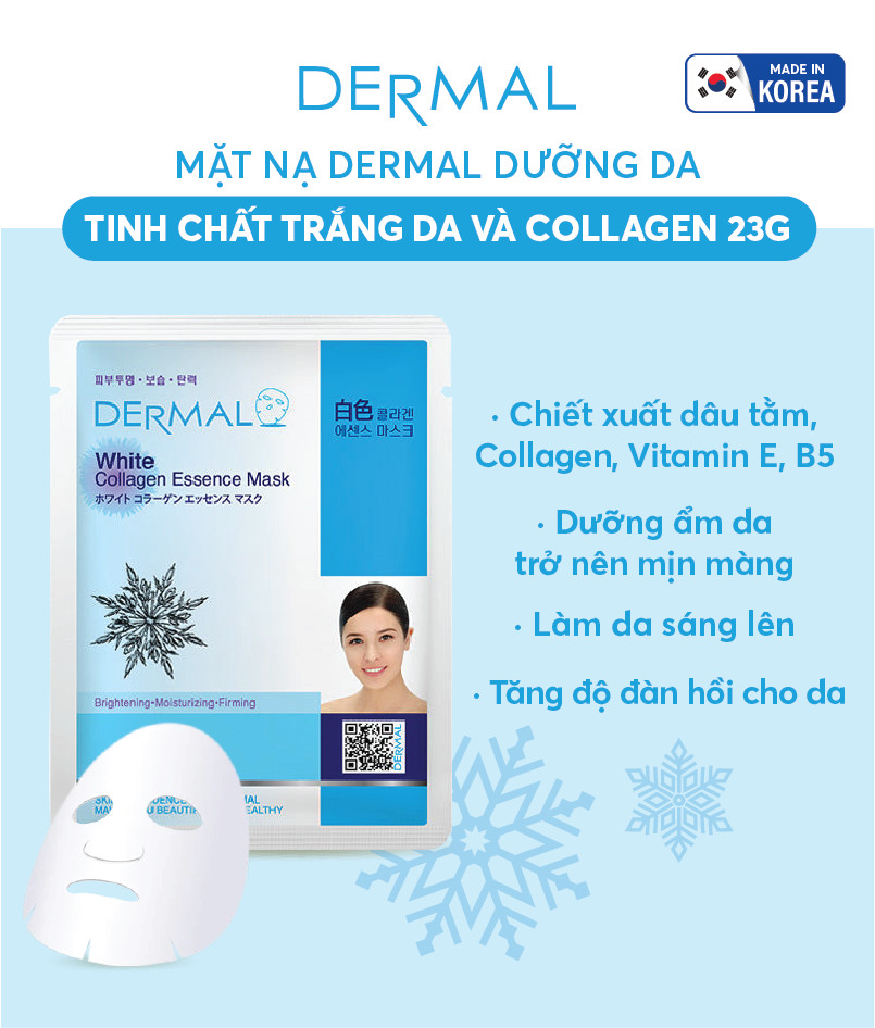 Mặt nạ Dermal dưỡng da tinh chất trắng da