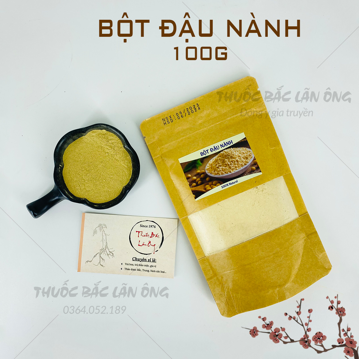 Bột đậu nành rang thơm nguyên chất 100g