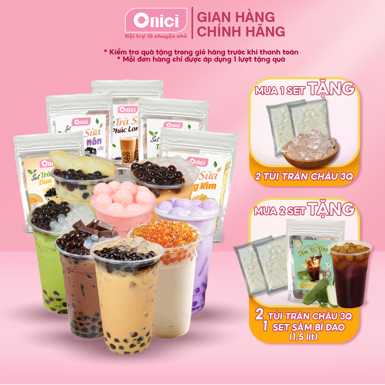 SET NGUYÊN LIỆU PHA TRÀ SỮA PHÚC LONG THÁI XANH THÁI ĐỎ  NẤU ĐƯỢC 40 LY  - Bếp Của Mẹ Onici