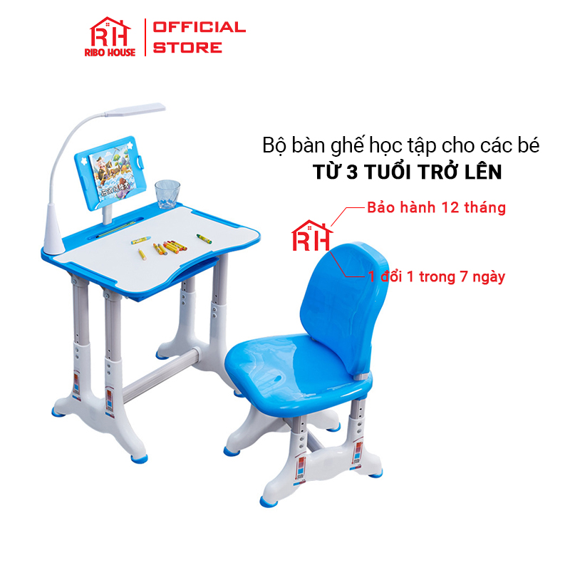 Bàn học sinh thông minh bàn trẻ em mới có tăng chỉnh độ cao, điều chỉnh nghiêng bàn ,có đèn chống gù chống cận kích thích sự ham học của trẻ RIBO61