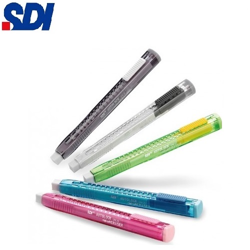 Bút gôm tẩy chì Autolock Eraser thay ruột tiện lợi, khóa tự động SDI GPE-25, ruột thay cho bút gôm tẩy hàng chất lượng cao