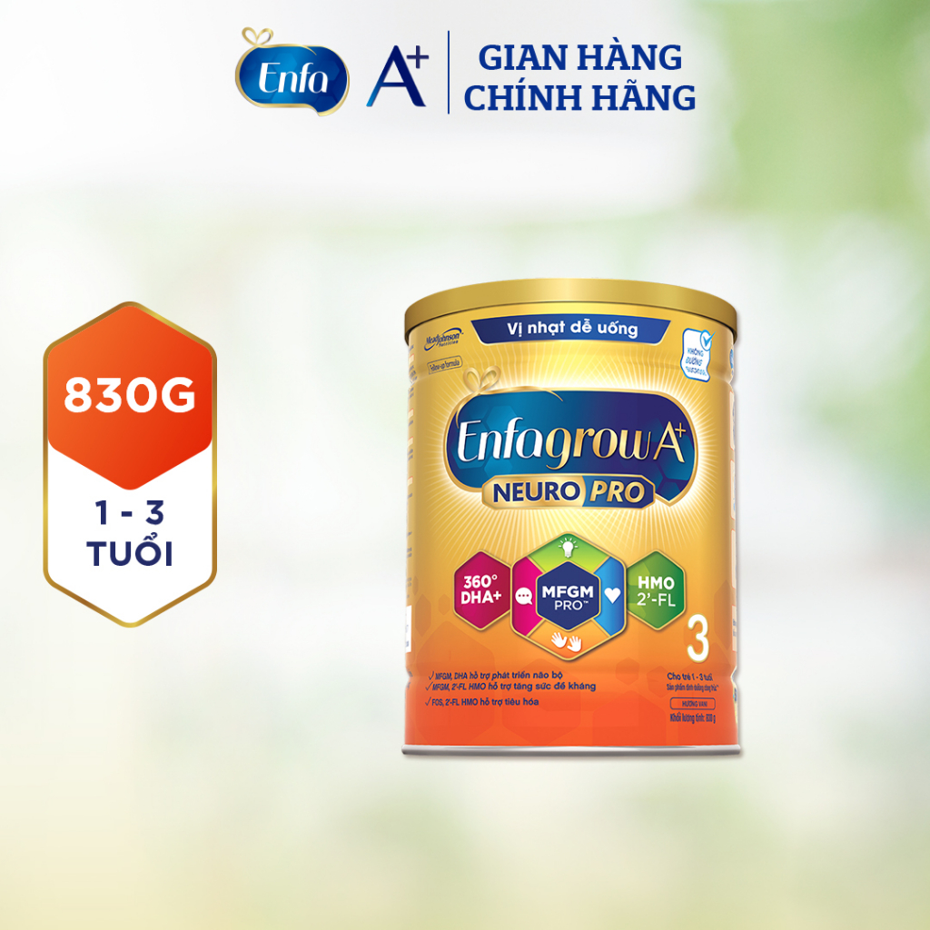 Sữa bột enfagrow a+ 3 830g hsd 5-2024
