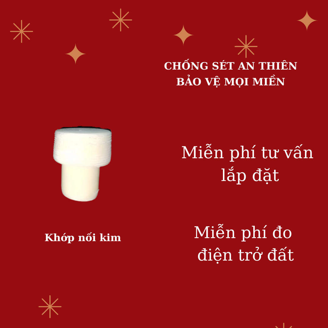 Khớp nối cách điện cho kim thu sét Liva