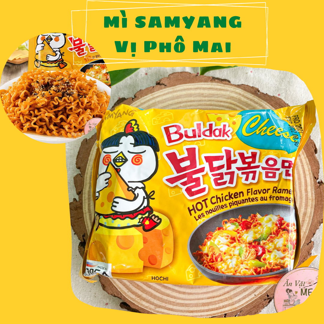 Mì cay samyang vị phô mai hàn quốc 140g - mì gà cay - shop mẹ bắp