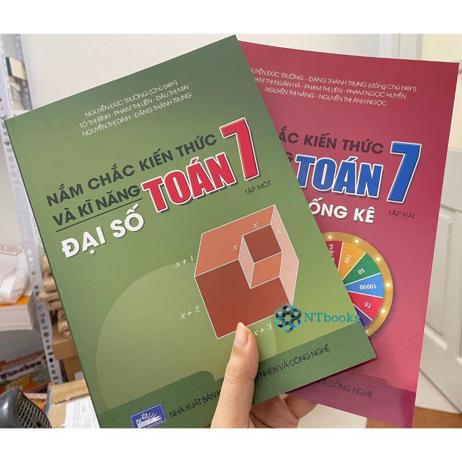 Combo 2 cuốn sách nắm chắc kiến thức và kĩ năng toán 7 tập 1 - số học + tập 2 - hình học - xác suất thống kê - ntbooks