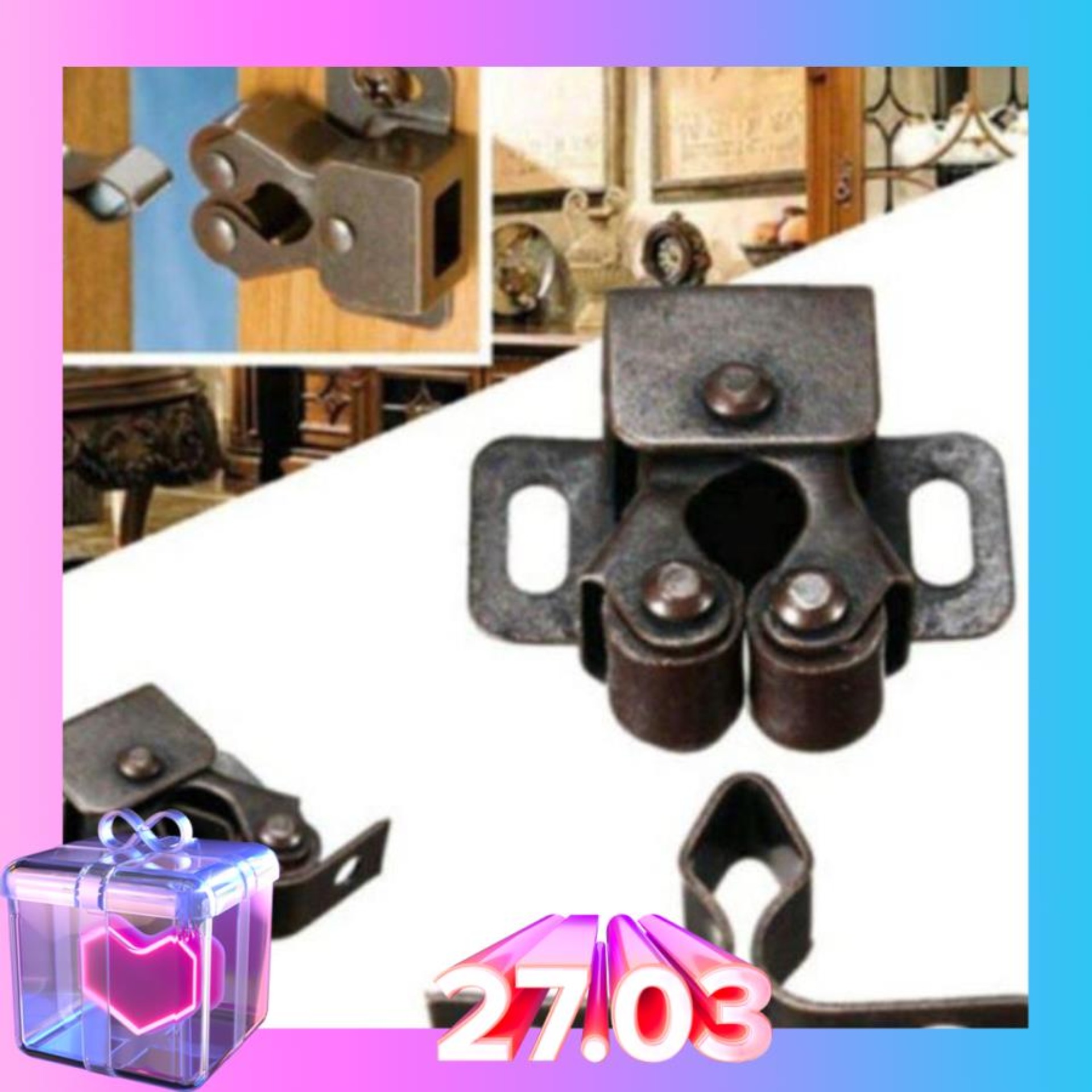 10 cái chốt sập cánh tủ- chốt sập nâu-chốt sập cánh trạn