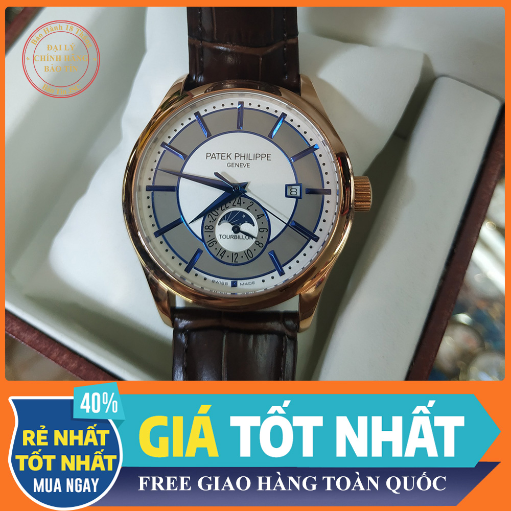 { RẺ VÔ ĐỐI }{ BẢO TÍN ĐỒNG HỒ SHOP SỊN LAZADA } Đồng Hồ Thời Trang patek Nam Cao Cấp Automatic 2 Kim Giờ Dây Da  { BÁN BUÔN ORIENT SEIKO PATEK SK }