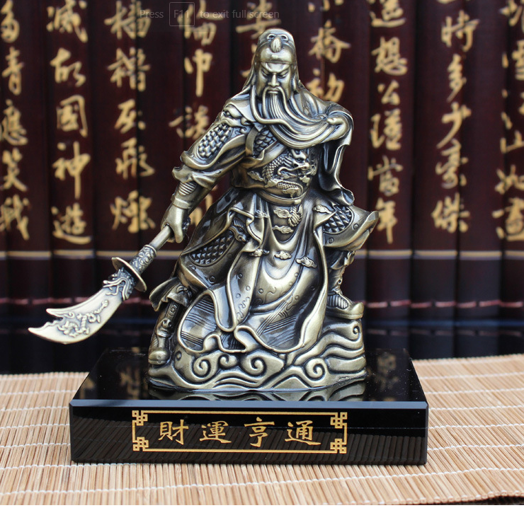 Tượng quan vũ - quan công trang trí nhà cửa oto tinh tế cao cấp bằng hợp kim đồng