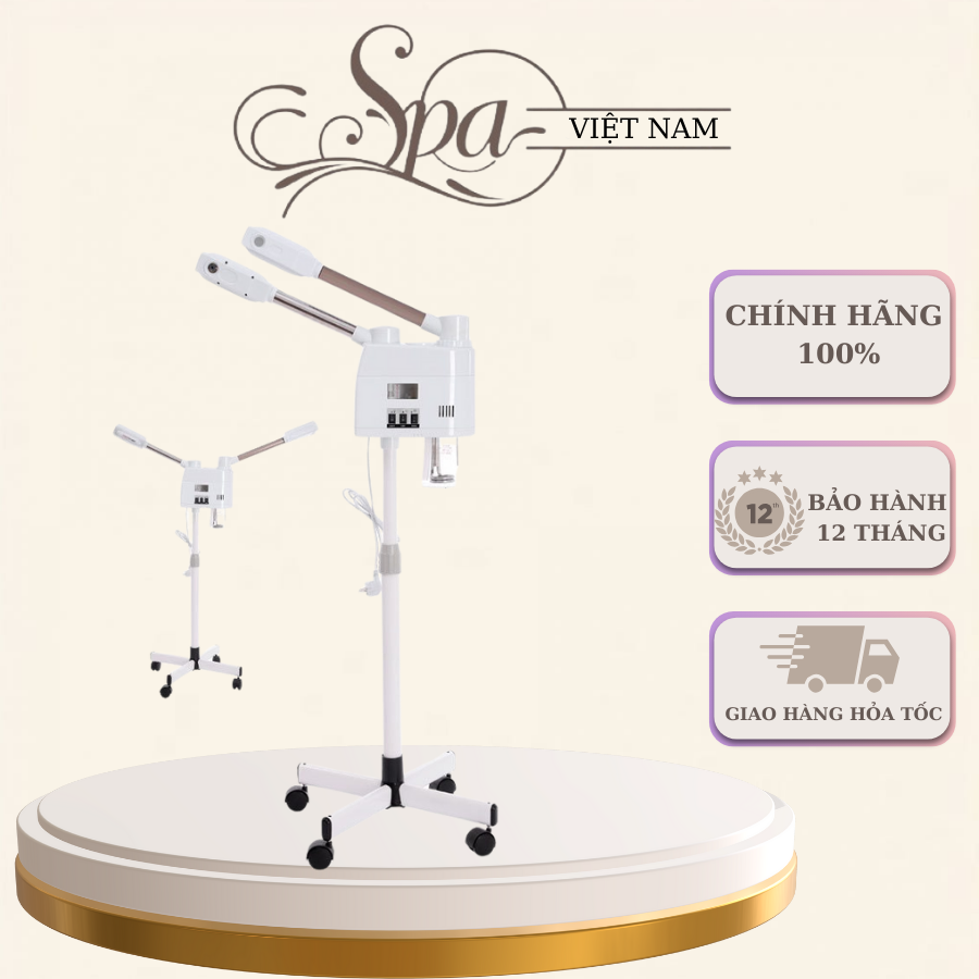 Máy xông mặt 2 cần | 2 chức năng nóng và lạnh | bh 12 tháng