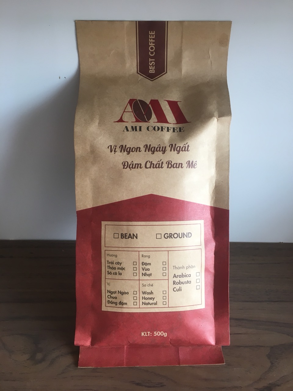 [SẢN PHẨM TẾT ] cà phê rang mộc AMI CAFE - sản phẩm lựa chọn trái chín, lên men đầu mùa vụ mới Cafe Ngon Nguyên Chất Đến Từ Đắk Lắk - 2 gói mỗi gói 500gr